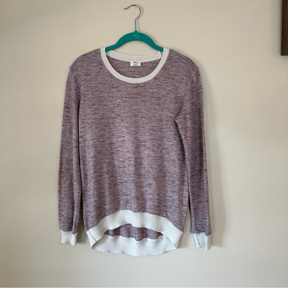 Aritzia Wilfred Rib Edge Scoop Neck Sweater